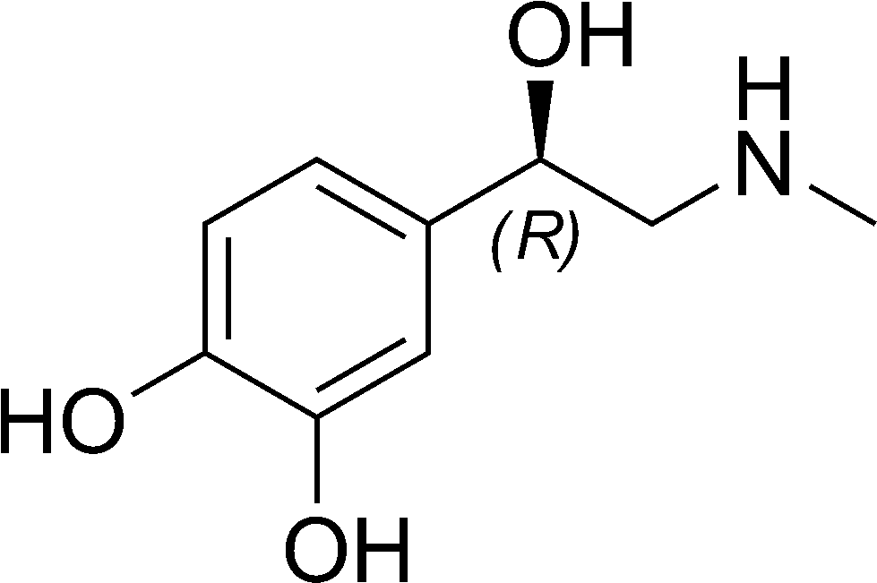 Adrenaline Chemical Structure (1087x762), Png Download