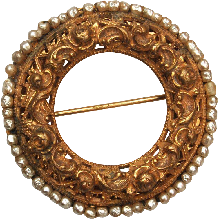 This Wonderful Vintage Brooch Is Marked With The Old (755x755), Png Download
