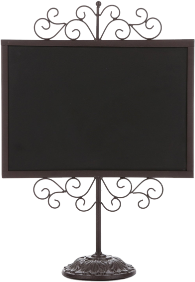 Stylish Vintage White Metal Frame Semi Permanent Chalkboard (570x570), Png Download