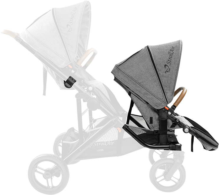 Tandem Double Stroller (800x800), Png Download