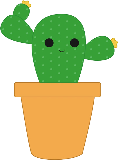 Cartoon Plant Cactaceae Drawing (725x1024), Png Download