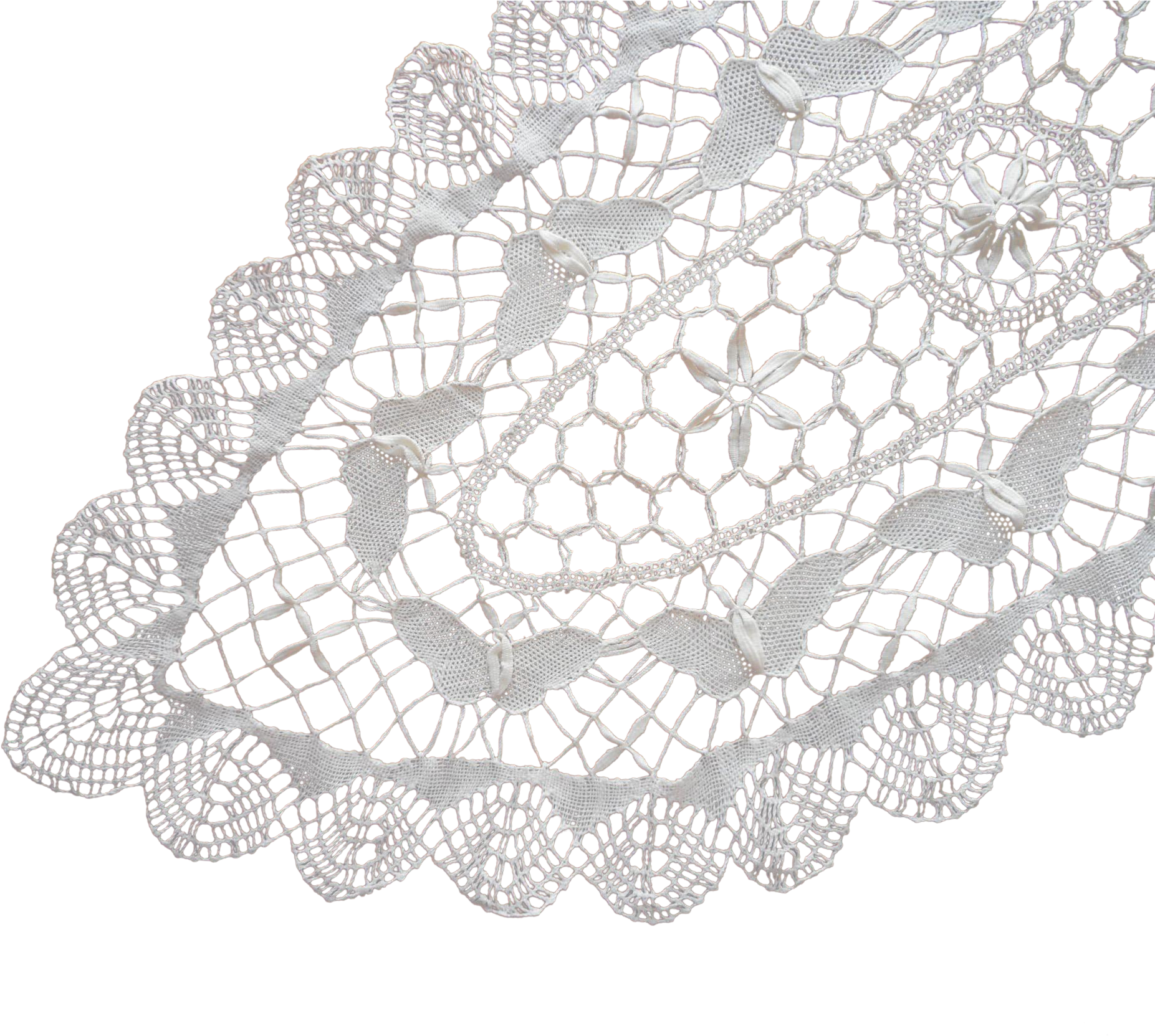 Torchon Lace Bobbin Vintage Long Pointed Centerpiece (1852x1852), Png Download
