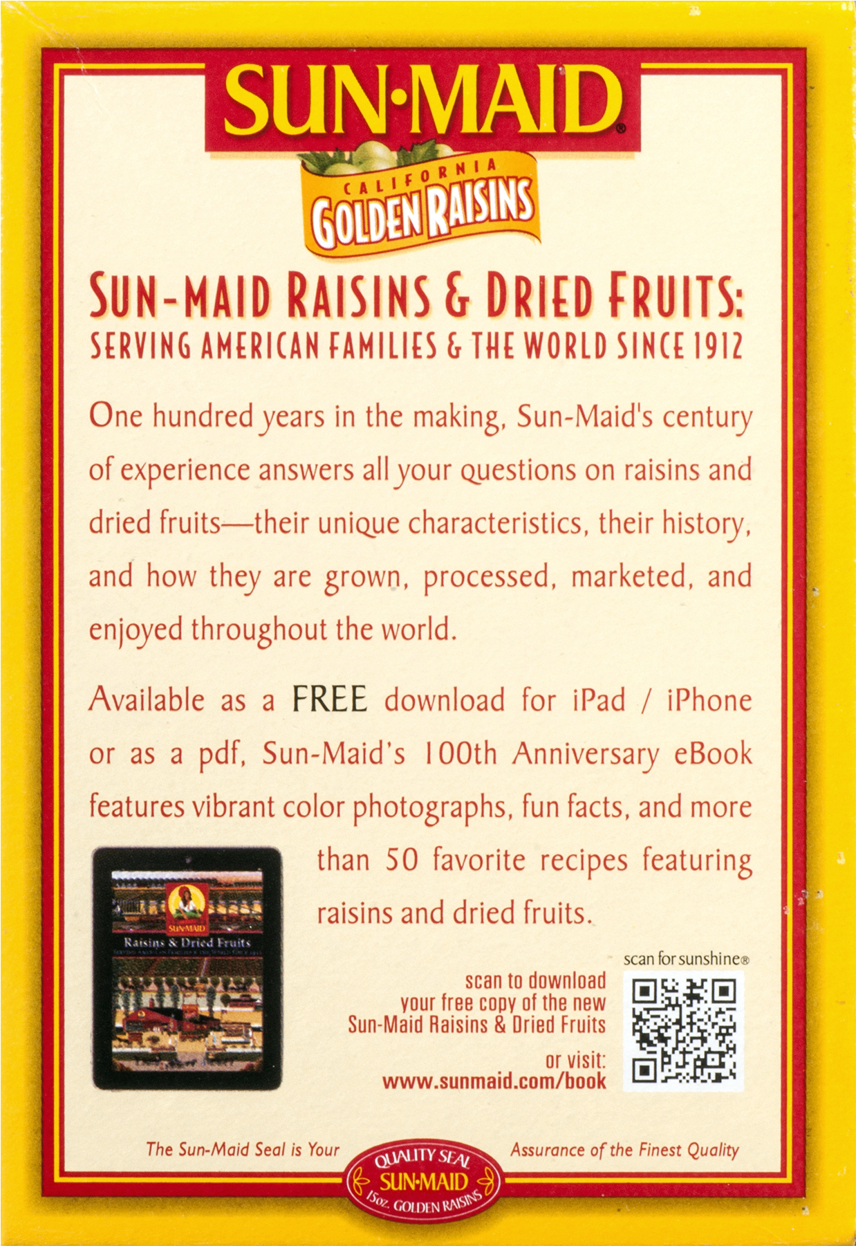 Sun-maid California Golden Raisins, (1800x1800), Png Download
