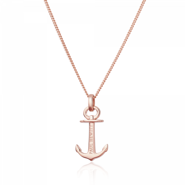 Paul Hewitt Necklace Anchor Spirit 18k Plated Rose (600x600), Png Download