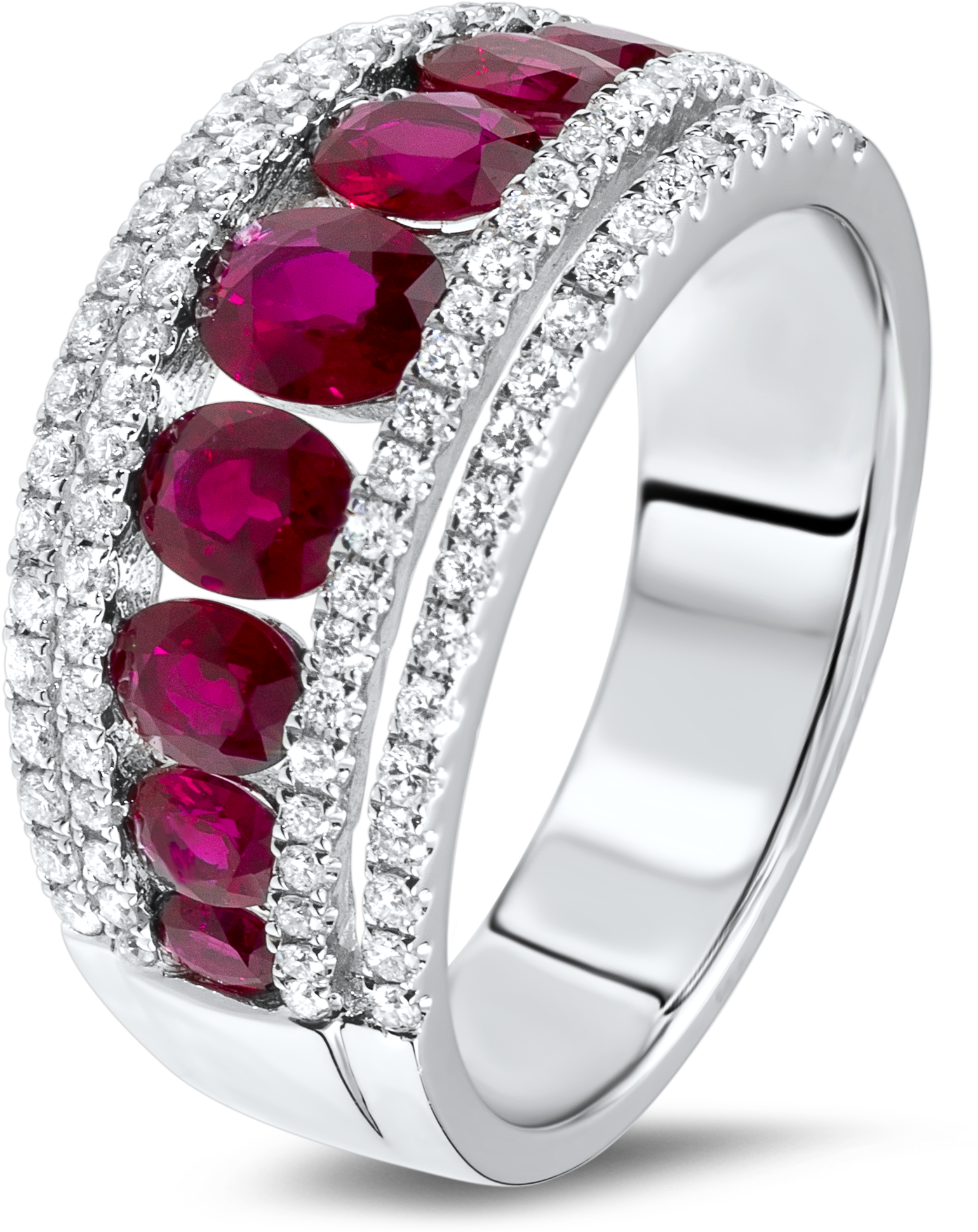 Diamond Ring With Beautiful Rubies (2200x2200), Png Download
