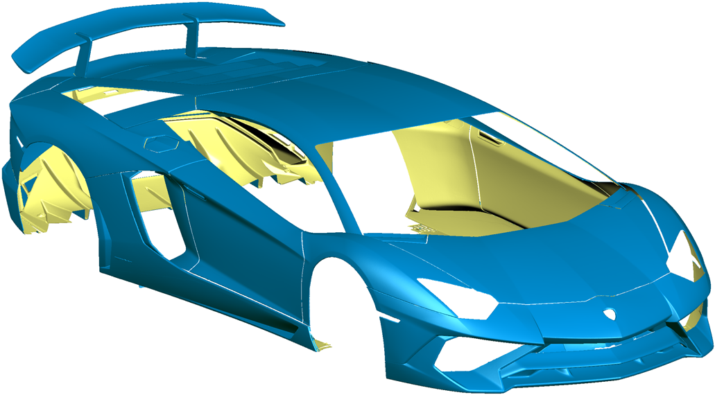 Lamborghini Aventador Superveloce A Surface Scan (1200x600), Png Download
