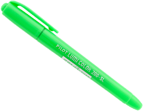 Caneta Marca Texto Verde Lumicolor 200 Pilot (580x580), Png Download