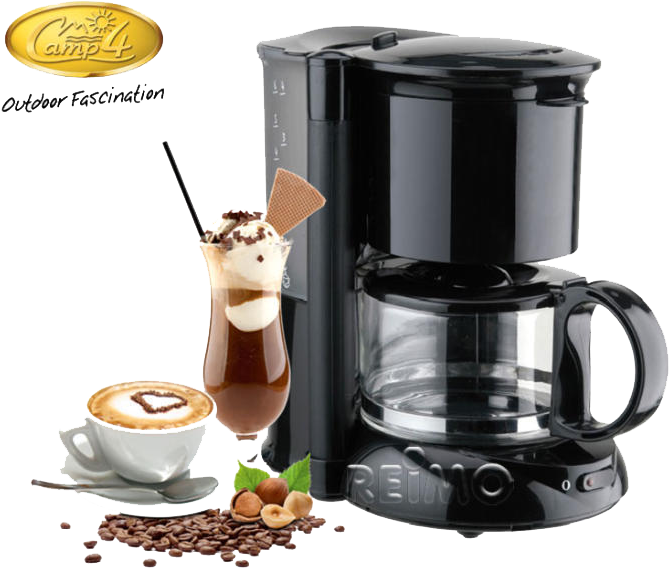 Cafetera Negra 12v/150w 600ml De 6 A 4 Tazas (731x600), Png Download