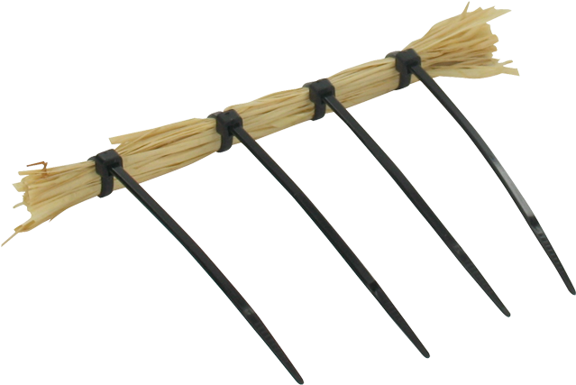 Cable Tie, Tie Wrap, Ps, 160mm, Black (640x640), Png Download