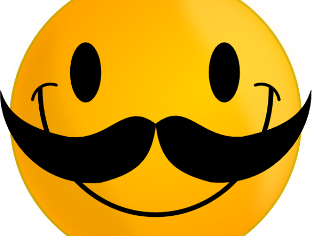 Emoji Face Clipart Mustache (640x480), Png Download