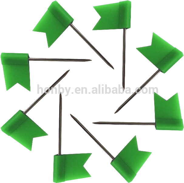 Populares Grama Verde 13mm Bandeira Papelaria Alfinete (800x800), Png Download