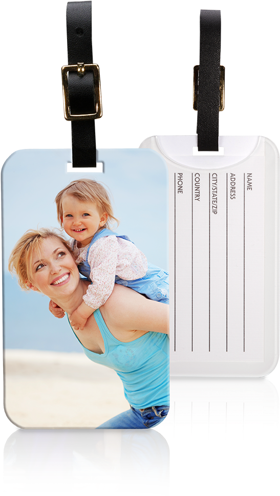 Acrylic Print Luggage Tags (558x1000), Png Download