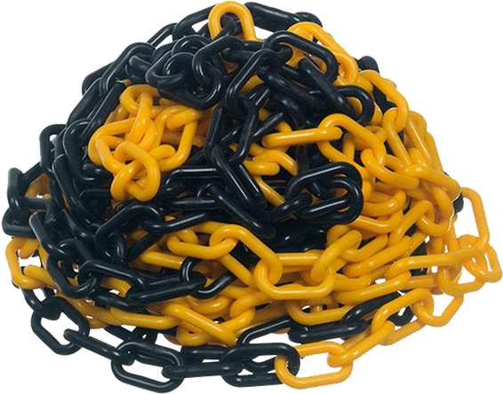 Corrente Plástica Elo 60mm Amarelo E Preto (600x600), Png Download