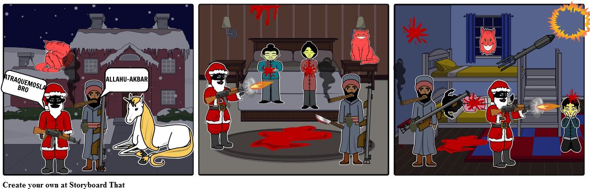 Papa Noel En Accion (1164x385), Png Download