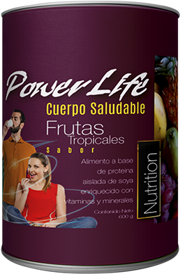 Power Life Nutrition 600 G Frutas Tropicales (600x600), Png Download