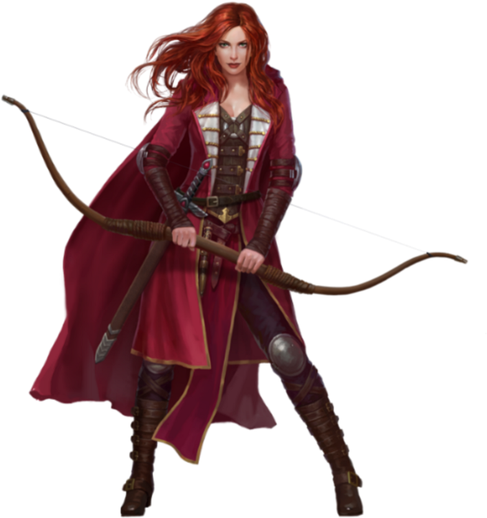 Woman Female Redhead Doll Archer (1024x1024), Png Download