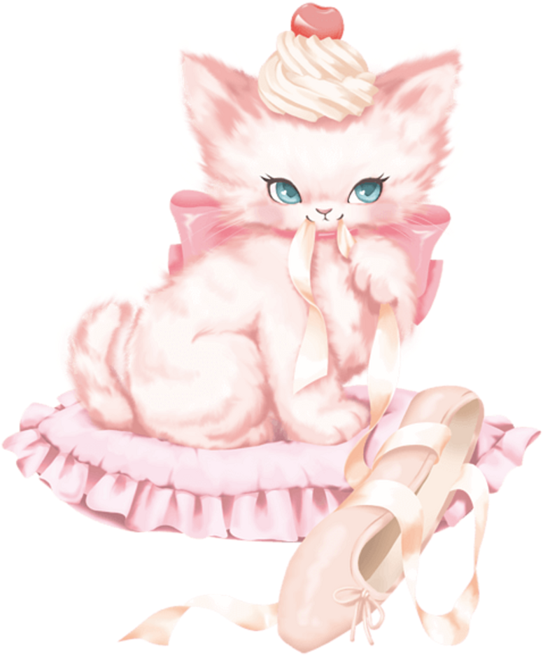 Cream Cat Meow Shoes Cute Dance Watercolor (1024x1024), Png Download