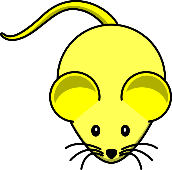 Yellow Crayon Clipart Mouse Clip Art Vector (600x592), Png Download