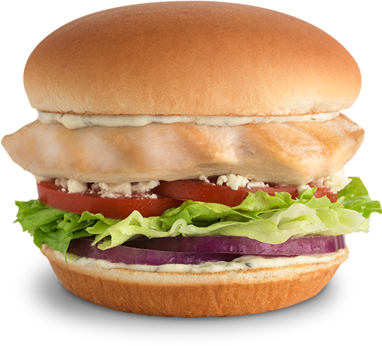 Grilled Chicken Feta Burger (600x560), Png Download