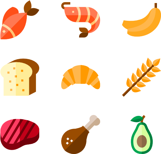 Food 30 Icons (600x564), Png Download