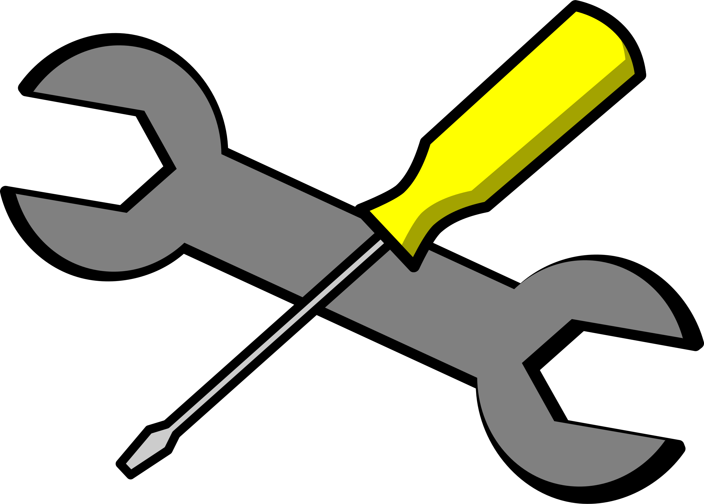 Screwdriver Wrench Icon - Screwdriver Clipart (800x572), Png Download