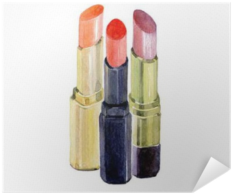 Watercolor Lipstick Isolated On A White Background - Cosmetics (400x400), Png Download