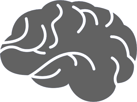 Brain-icon - Brain Icon Grey (460x343), Png Download