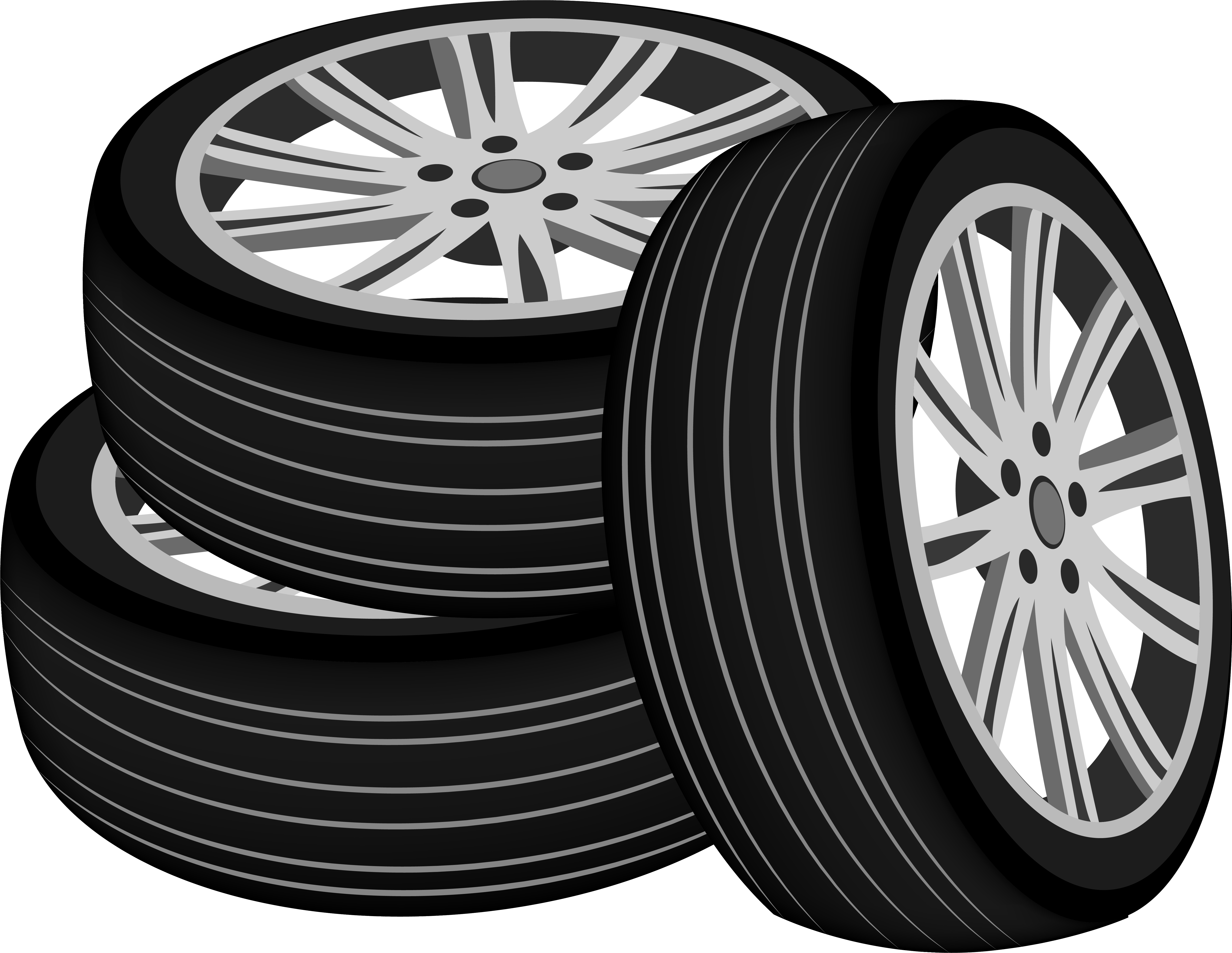 Tires Png Clipart - Tire Clipart (6272x4854), Png Download