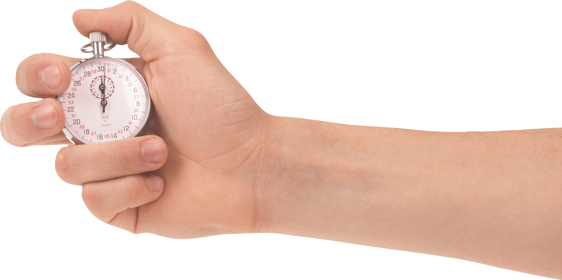Hand Holding Stop Watch - Hand With Watch Png (1934x966), Png Download