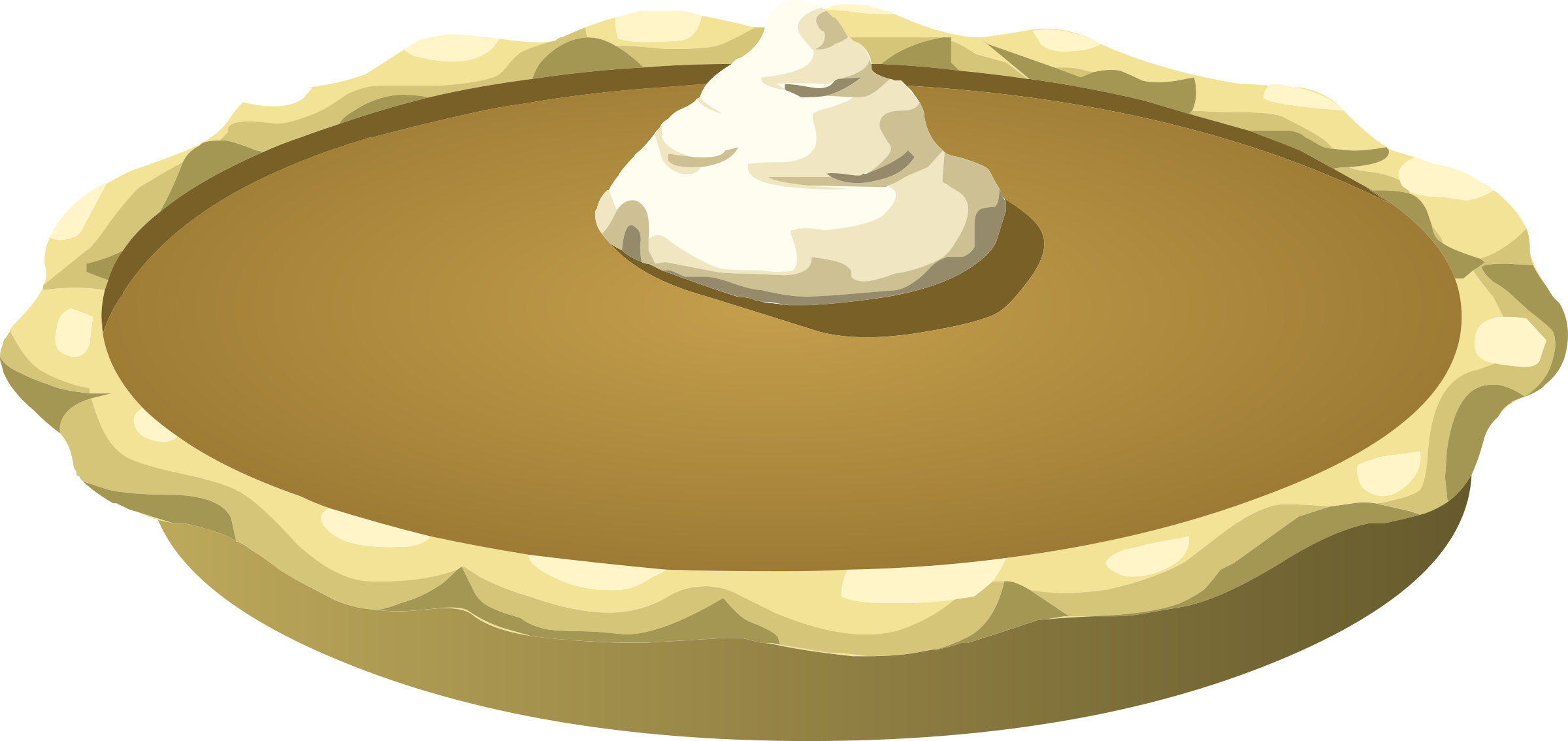 Pumpkin Pie Clipart Png & Pumpkin Pie Clip Art Png - Whole Pie Clip Art (2400x1134), Png Download