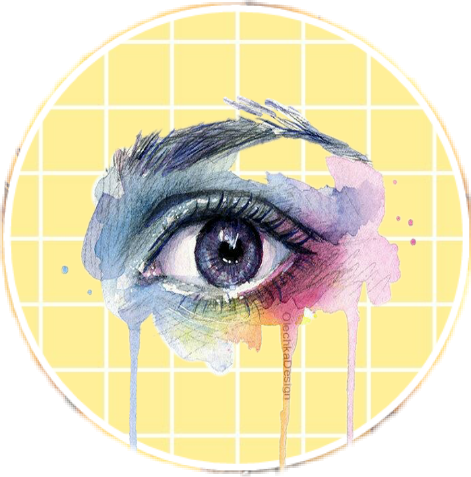 Eyes Watercolor Art (471x477), Png Download