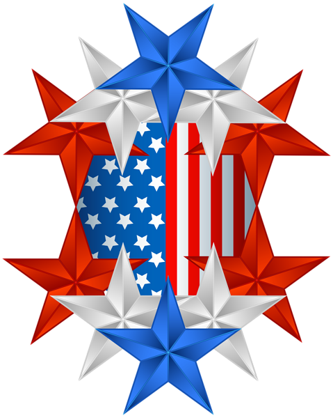 American Flag Decor Png Clip Art Image - American Clipart Png (479x600), Png Download