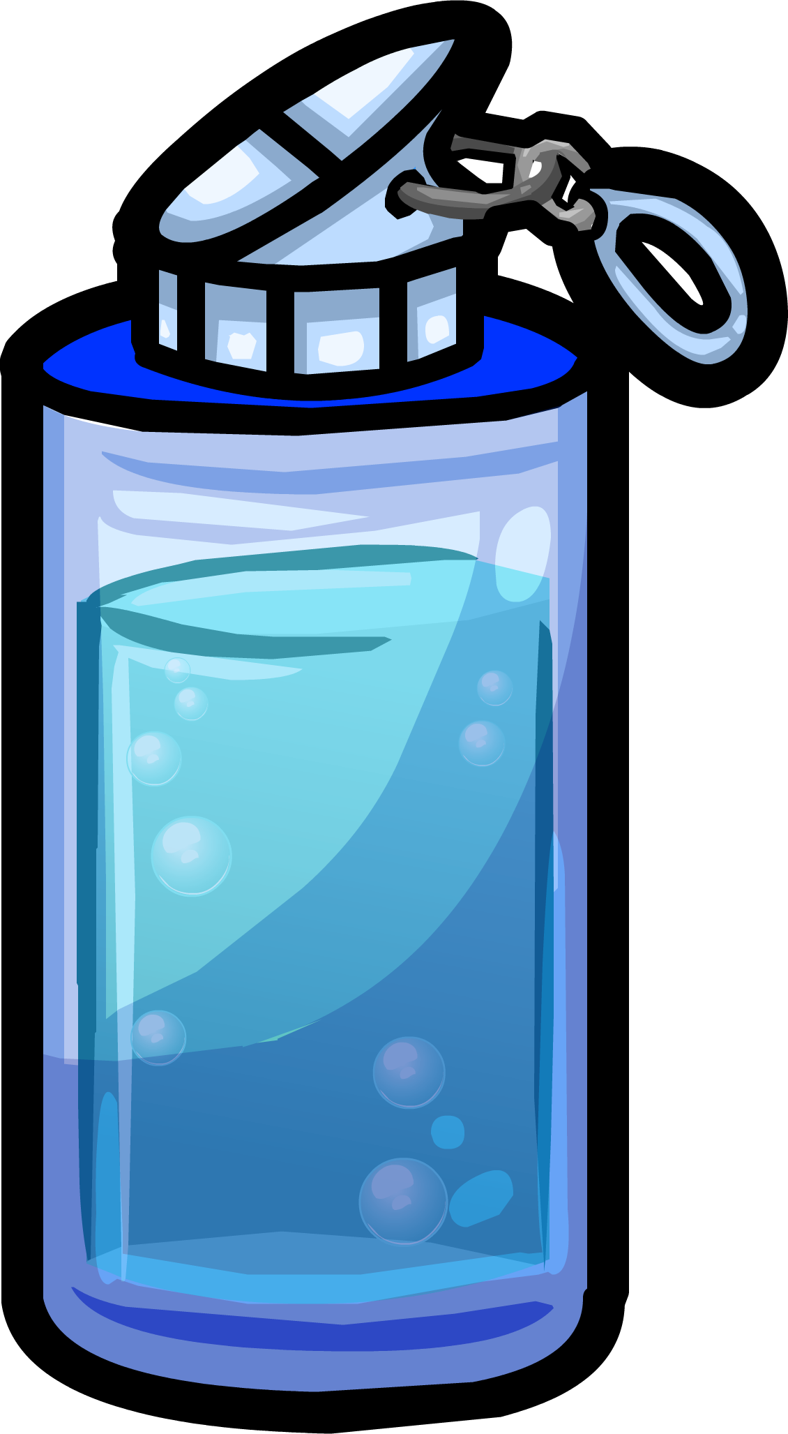 Blue Water Bottle Icon - Water Bottle Clip Art (1130x2055), Png Download