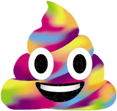 #freetoedit#popo #emoji #colorful#remixit Emojis, Emoji - Rainbow Poop Emoji (445x423), Png Download