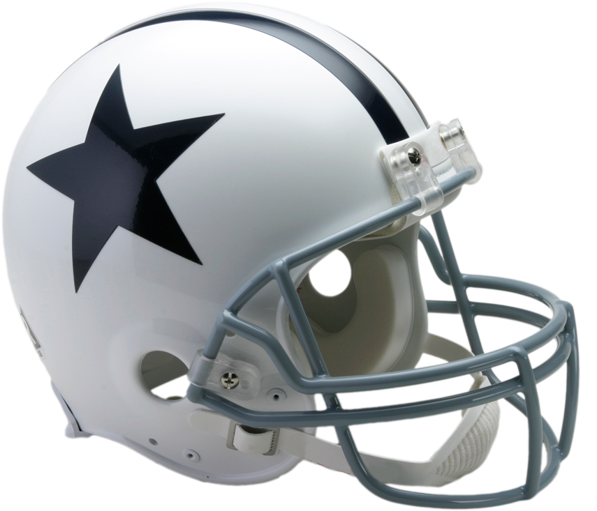 Dallas Cowboys Vsr4 Authentic Throwback Helmet - Football Helmet (900x812), Png Download