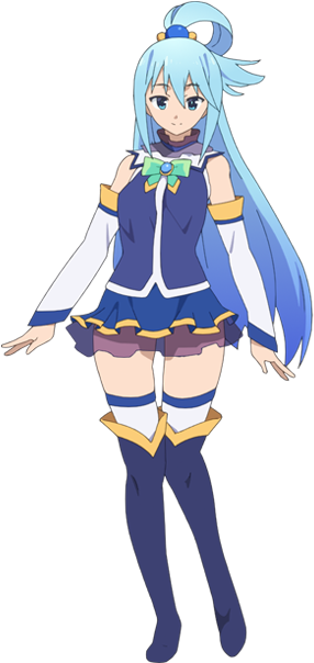Aqua-anime - Aqua Konosuba Png (300x620), Png Download