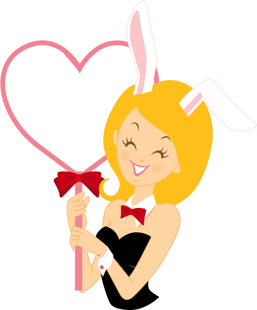 Girl Bunny Heart Icon - Girl With Heart Png (1024x1024), Png Download