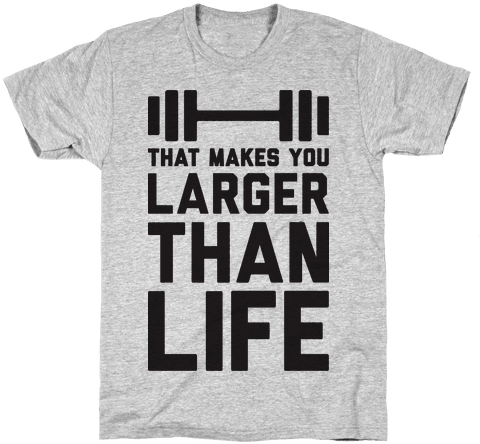 Larger Than Life T-shirt - May Be Late All The Time (but At Least I'm Fashionable (484x484), Png Download