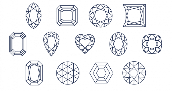 Diamond Shapes - Ring (600x320), Png Download