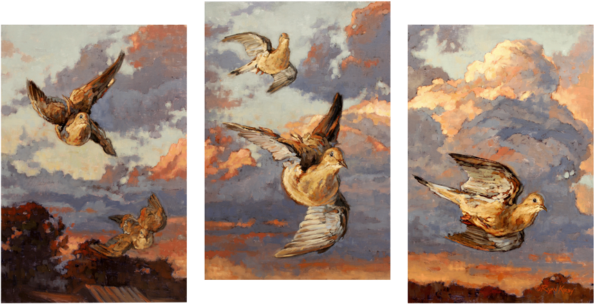 First Light Flight - Painting (900x481), Png Download