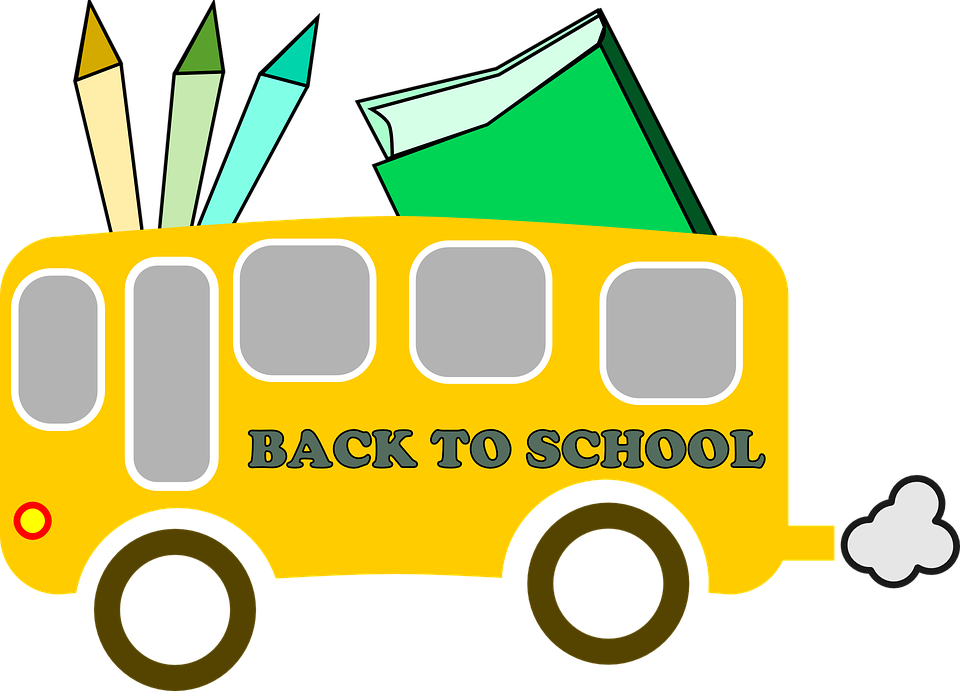 First Day Of School 8/14 Svg Free Library - Transparent Background Back To School Clipart (960x691), Png Download