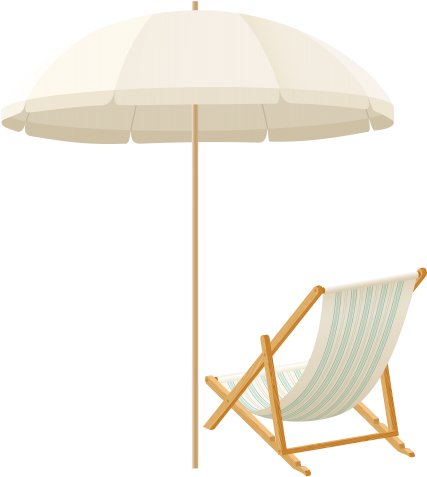 Beach Clipart, Beach Umbrella, Scrapbook Cards, Scrapbooks, - Beach Chair And Umbrella Png (446x500), Png Download