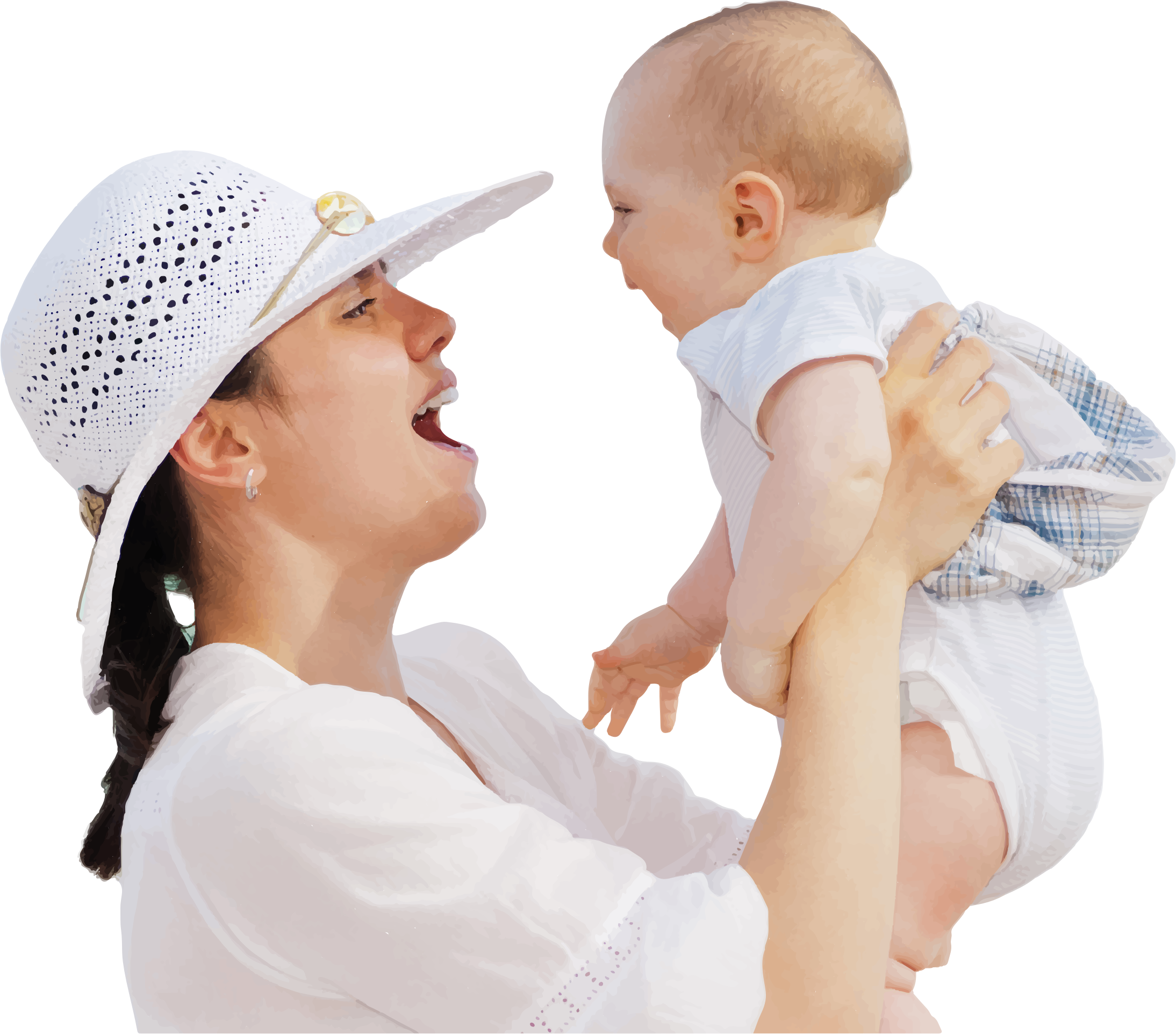 Baby Png Picture - Mother Kiss Baby Arts (2188x1924), Png Download