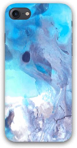Blue Watercolor Marble Pattern Iphone 8 Mobile Case - Light Blue Abstract Marble Notebook (600x600), Png Download
