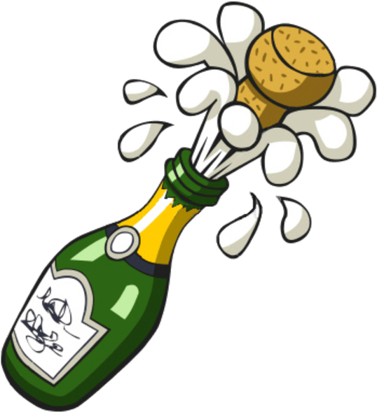 Champagne - Champagne Bottle Clip Art (600x600), Png Download