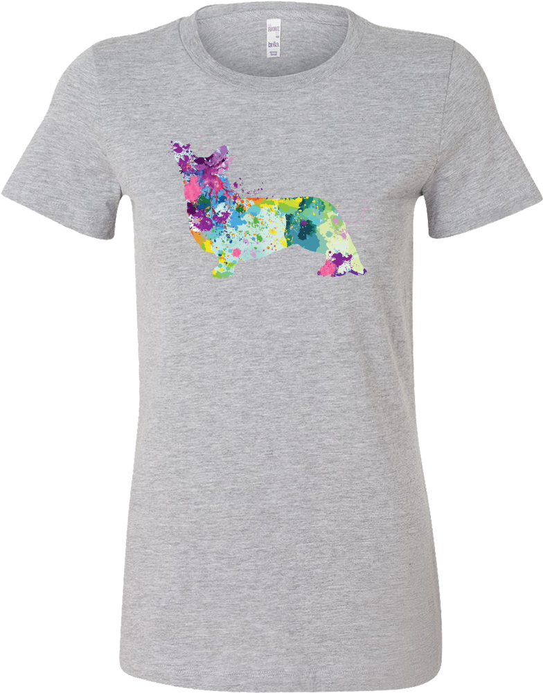 Welsh Corgi Cardigan In Watercolor Women's O-neck - Us Shirt (1000x1000), Png Download