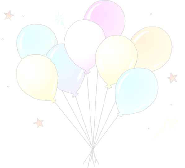 Clip Art Of Balloons Of Different Colors - Night (597x544), Png Download
