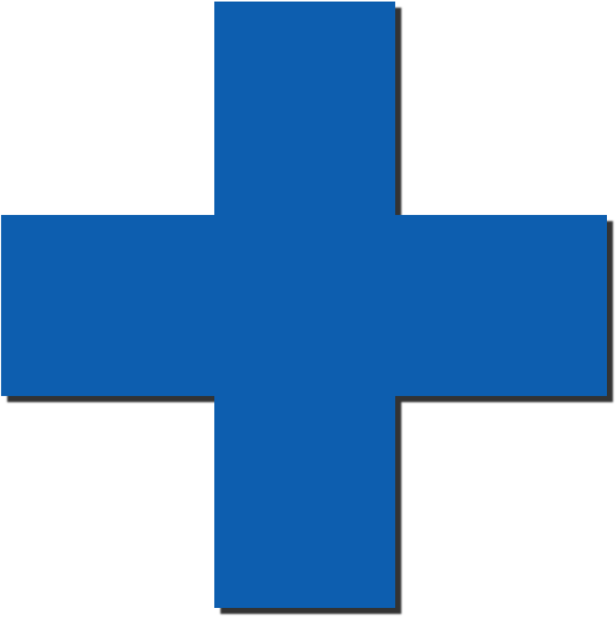 Plus Sign Png Images Free Download, Png - Blue Cross (895x893), Png Download