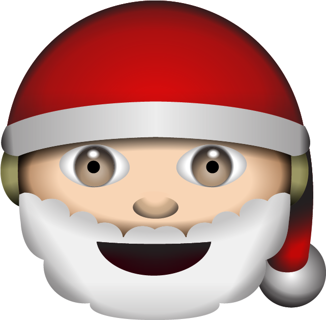 Download White Santa Claus Emoji - Emoji Santa Claus Png (480x480), Png Download