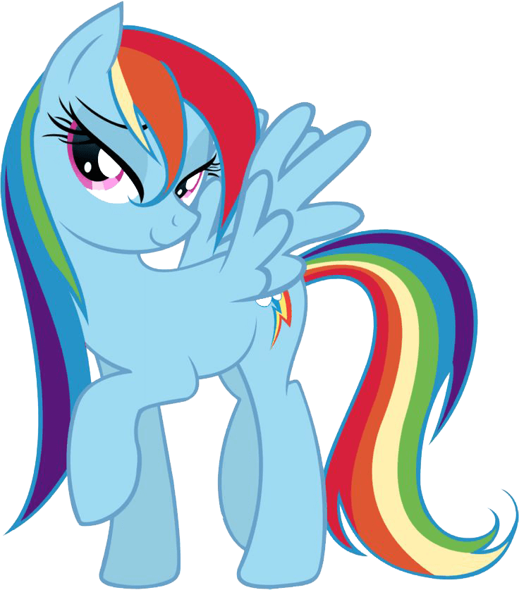 Movies - Rainbow Dash My Little Pony Blue (736x837), Png Download
